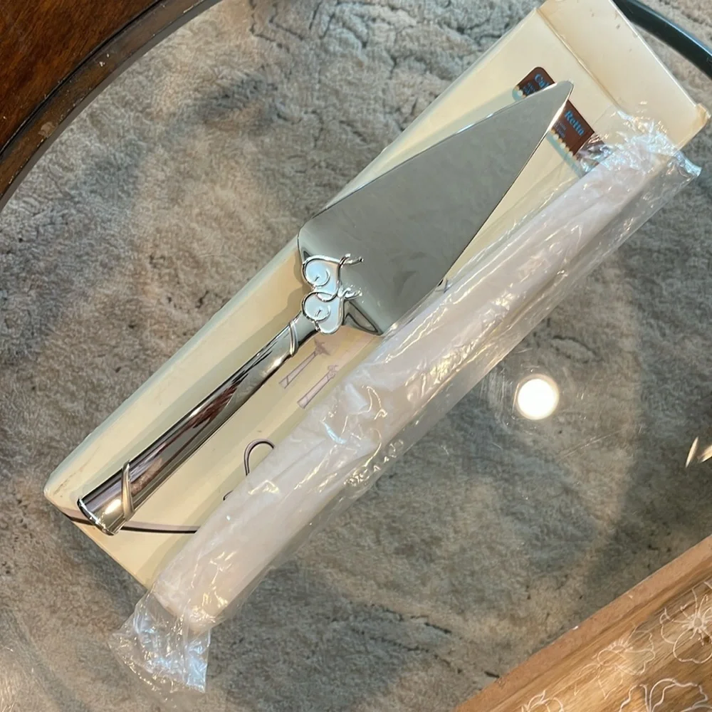Lenox True Love Silver Cake Server Set